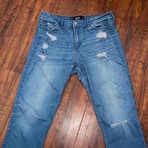 high rise cropped skinny jeans